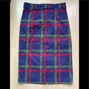 Plaid Pencil Skirt